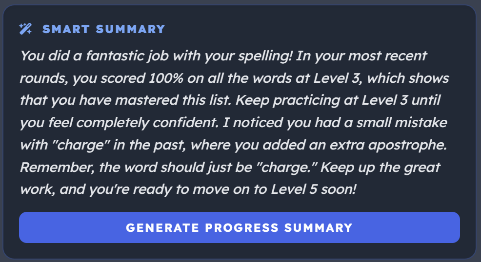 Smart feedback example